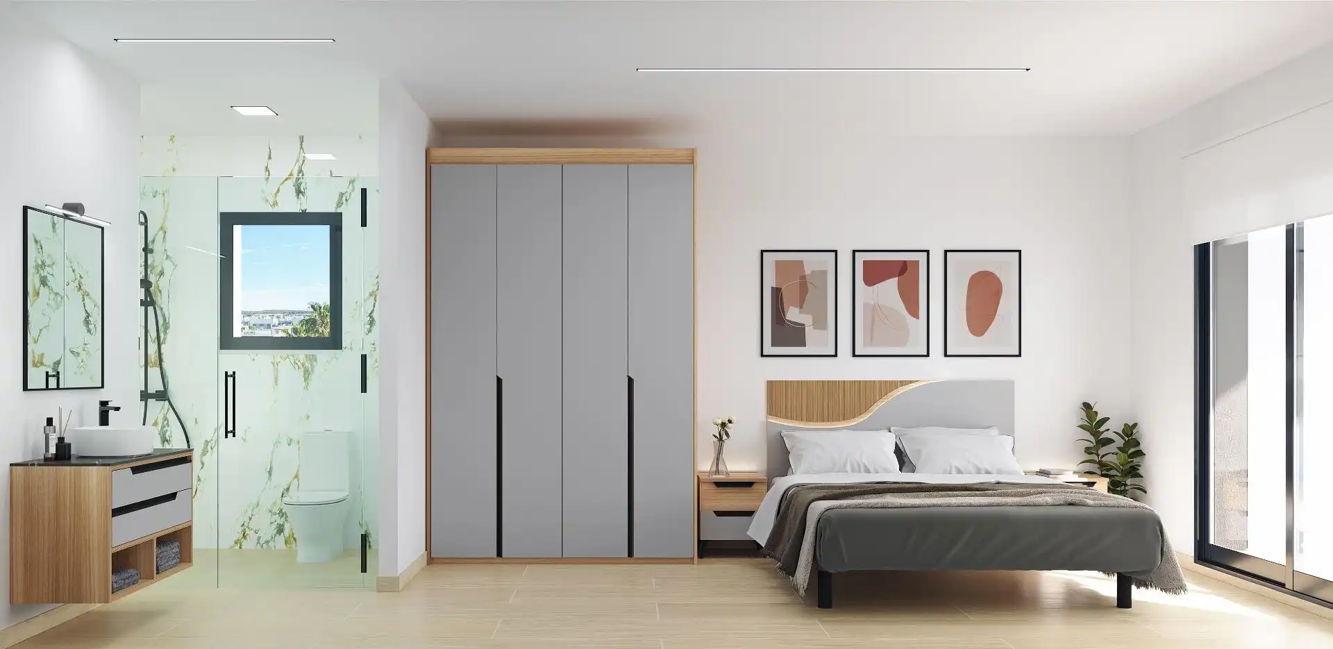 Dormitori de Apartament en venda en Guardamar del Segura amb Aire condicionat, Jardí privat i Terrassa