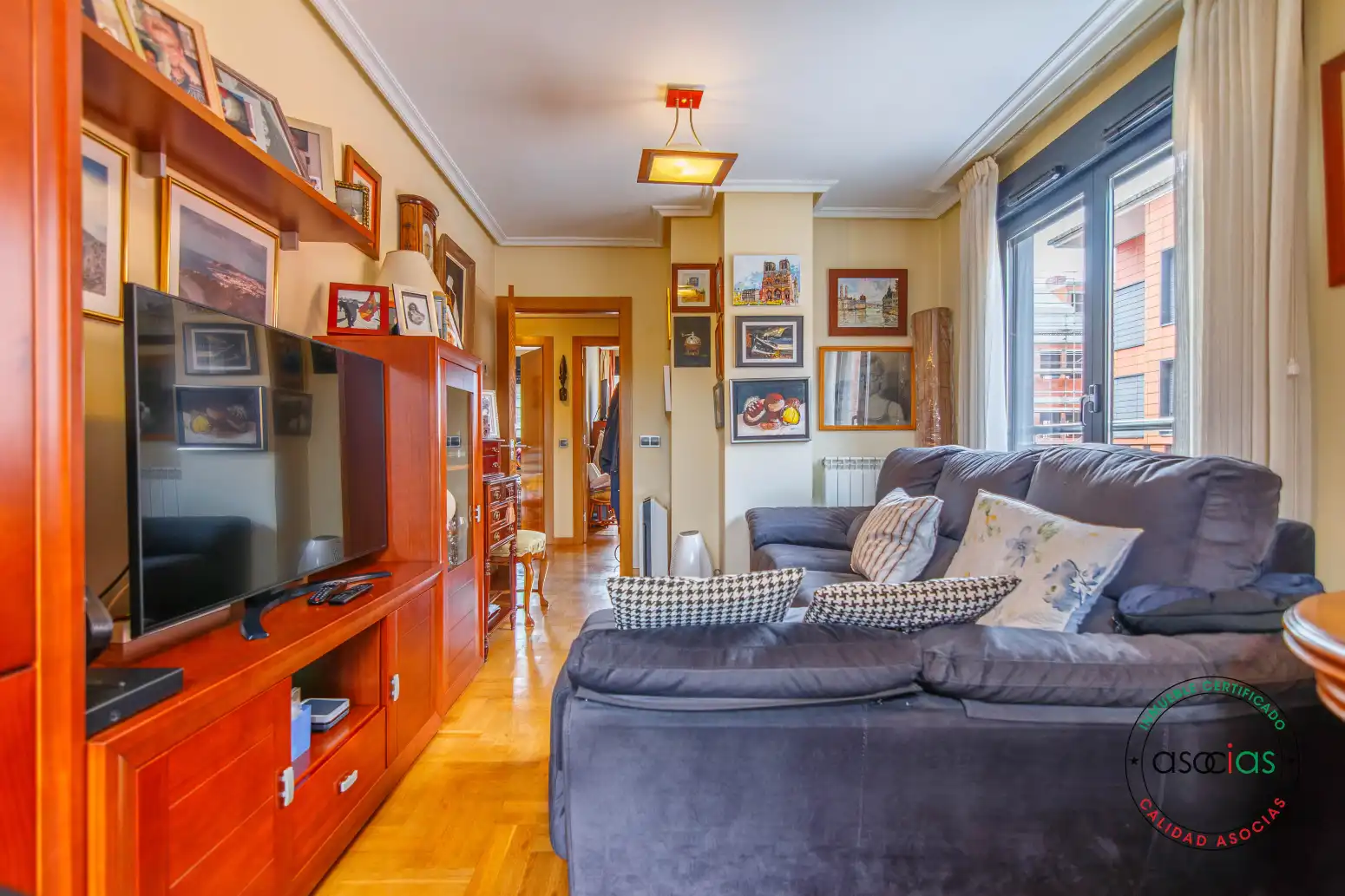 Living room of Flat for sale in Siero  with Heating, Terrace and Storage room