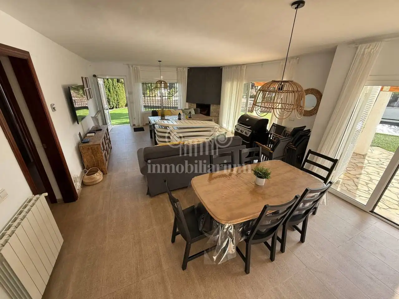 Sala d'estar de Casa o xalet en venda en Lloret de Mar amb Calefacció, Jardí privat i Terrassa