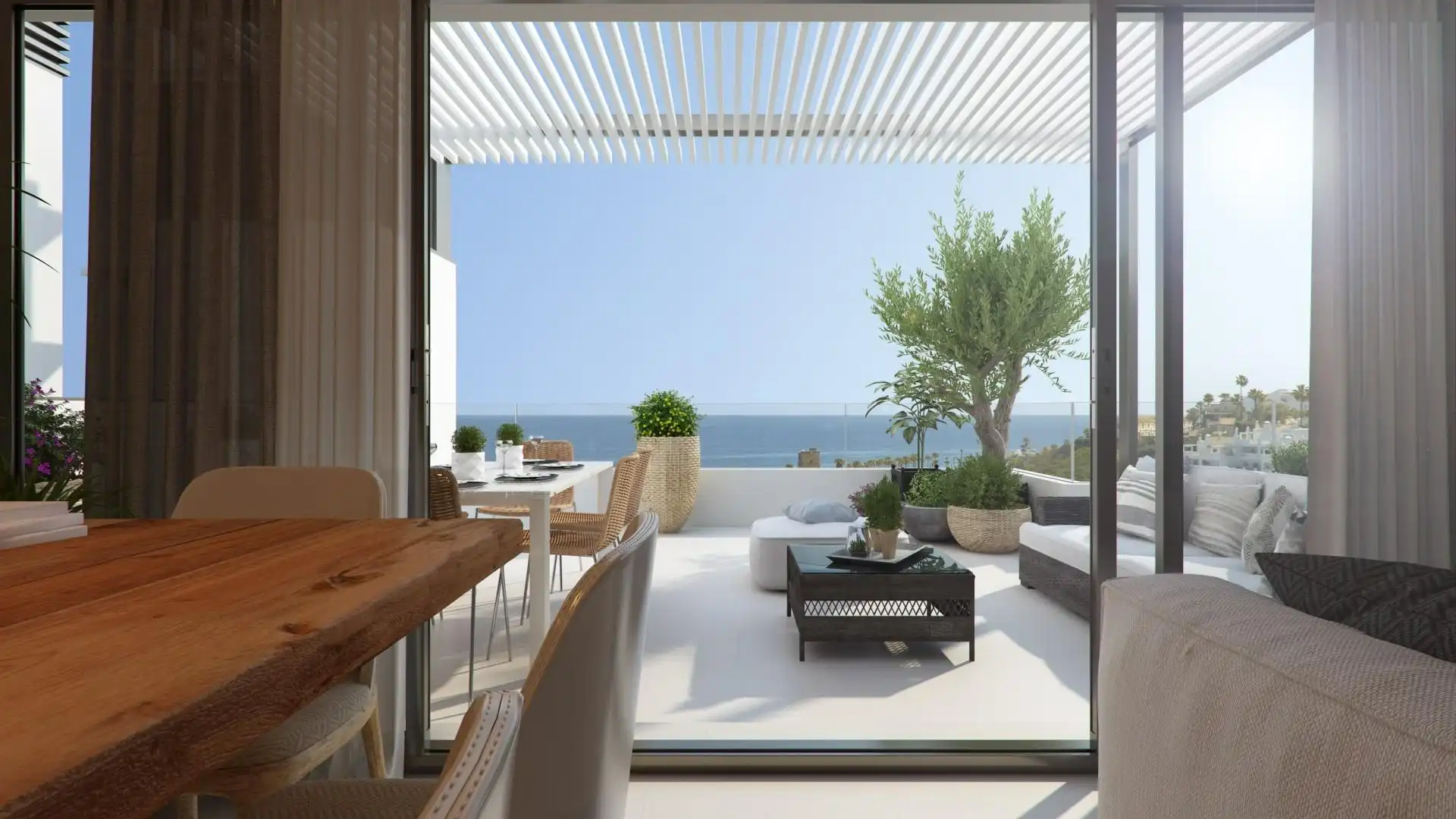 Terraza de Apartamento en venta en Casares con Jardín privado, Terraza y Piscina comunitaria
