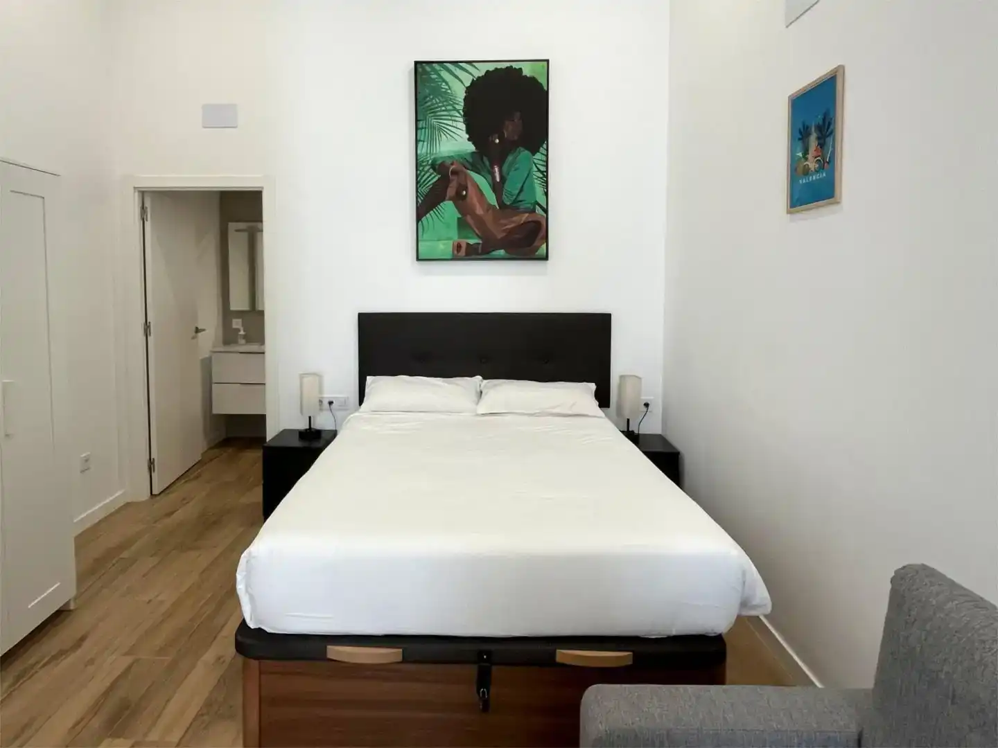 Schlafzimmer von Wohnung zum Verkauf in Valencia mit Klimaanlage und Möbliert