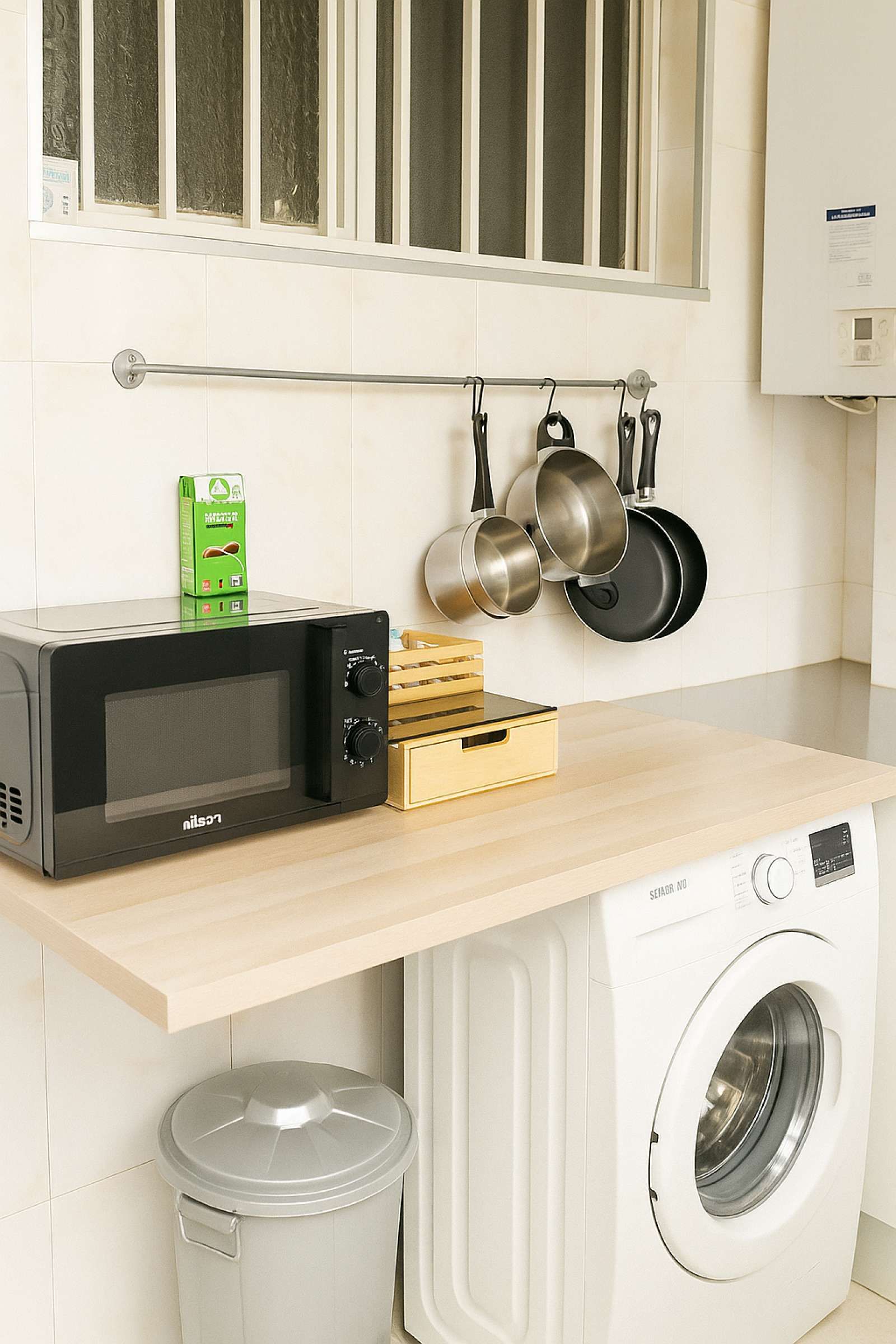 Cuina de Apartament per a compartir en Leganés amb Aire condicionat, Calefacció i Terrassa