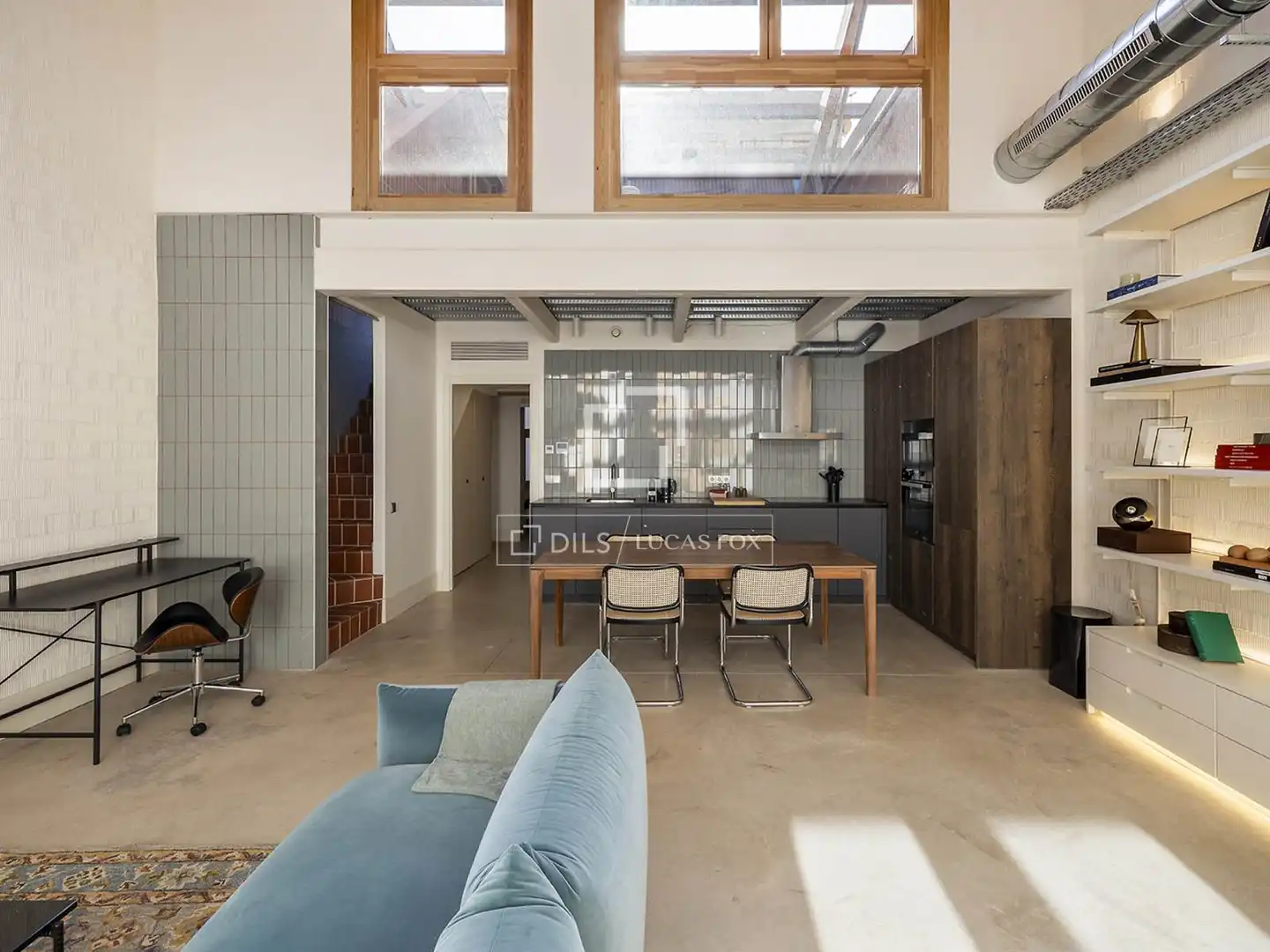 Living room of Lofts for rent in Barcelona  with Air Conditioner, Heating and Parquet flooring
