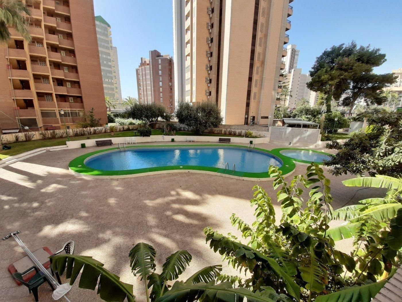 Piscina de Apartament en venda en Benidorm amb Aire condicionat, Calefacció i Jardí privat