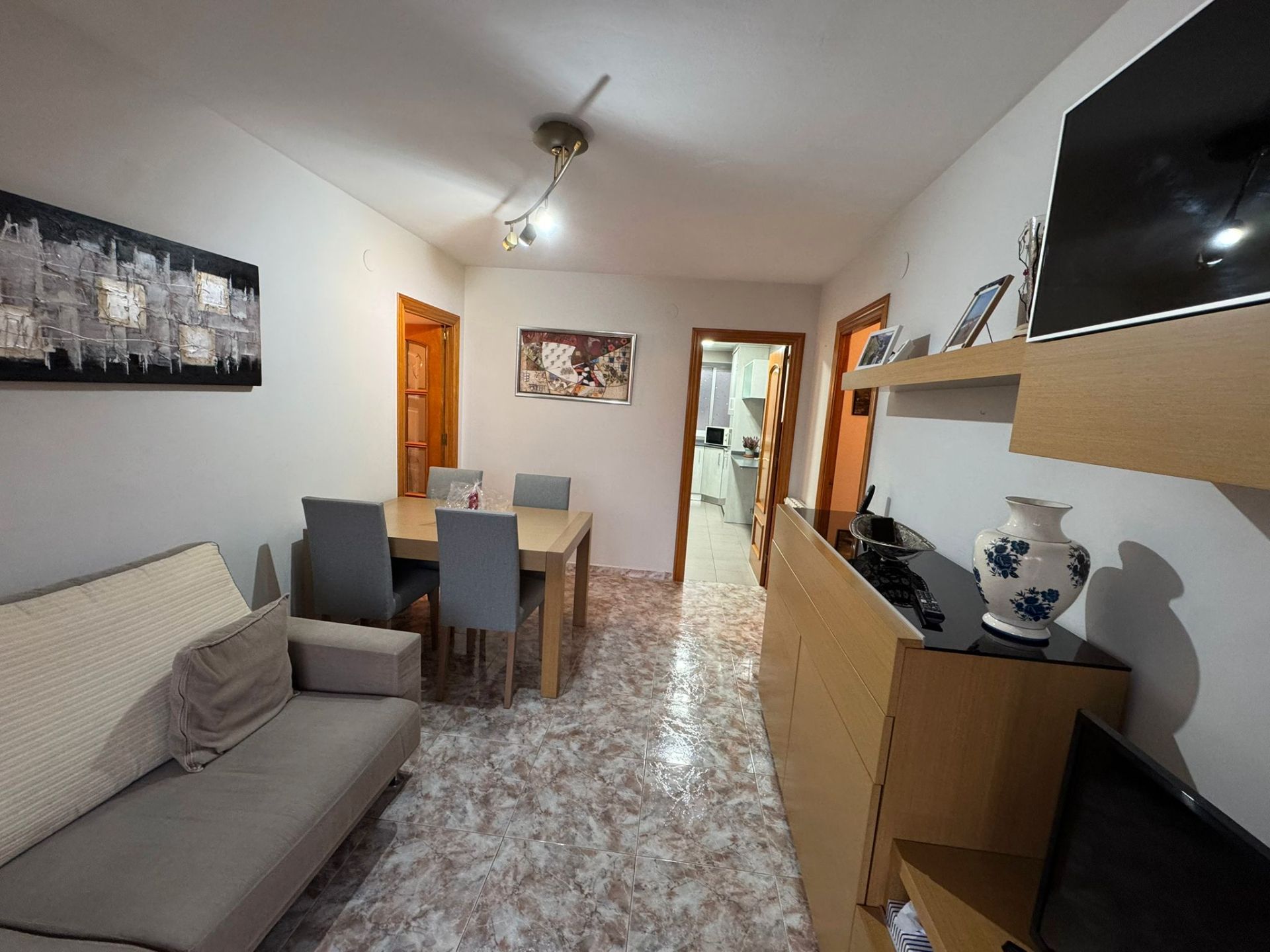 Sala d'estar de Pis en venda en Badalona amb Aire condicionat, Calefacció i Balcó