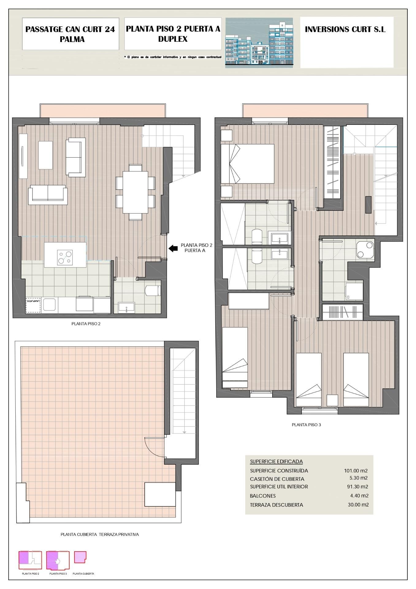 Dúplex en venda en  Palma de Mallorca amb Aire condicionat, Parquet i Terrassa