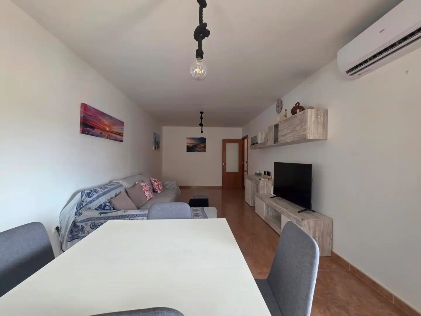 Living room of Flat for sale in Deltebre  with Air Conditioner and Furnished