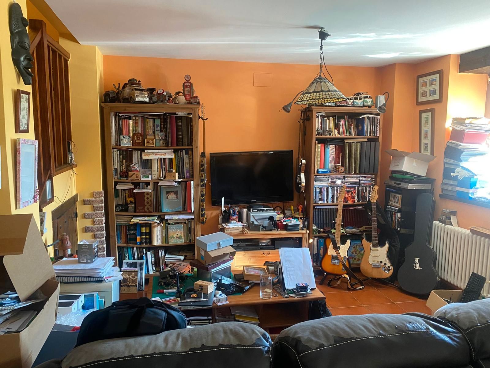 Sala de estar de Casa adosada en venta en Zierbena con Calefacción, Terraza y Trastero