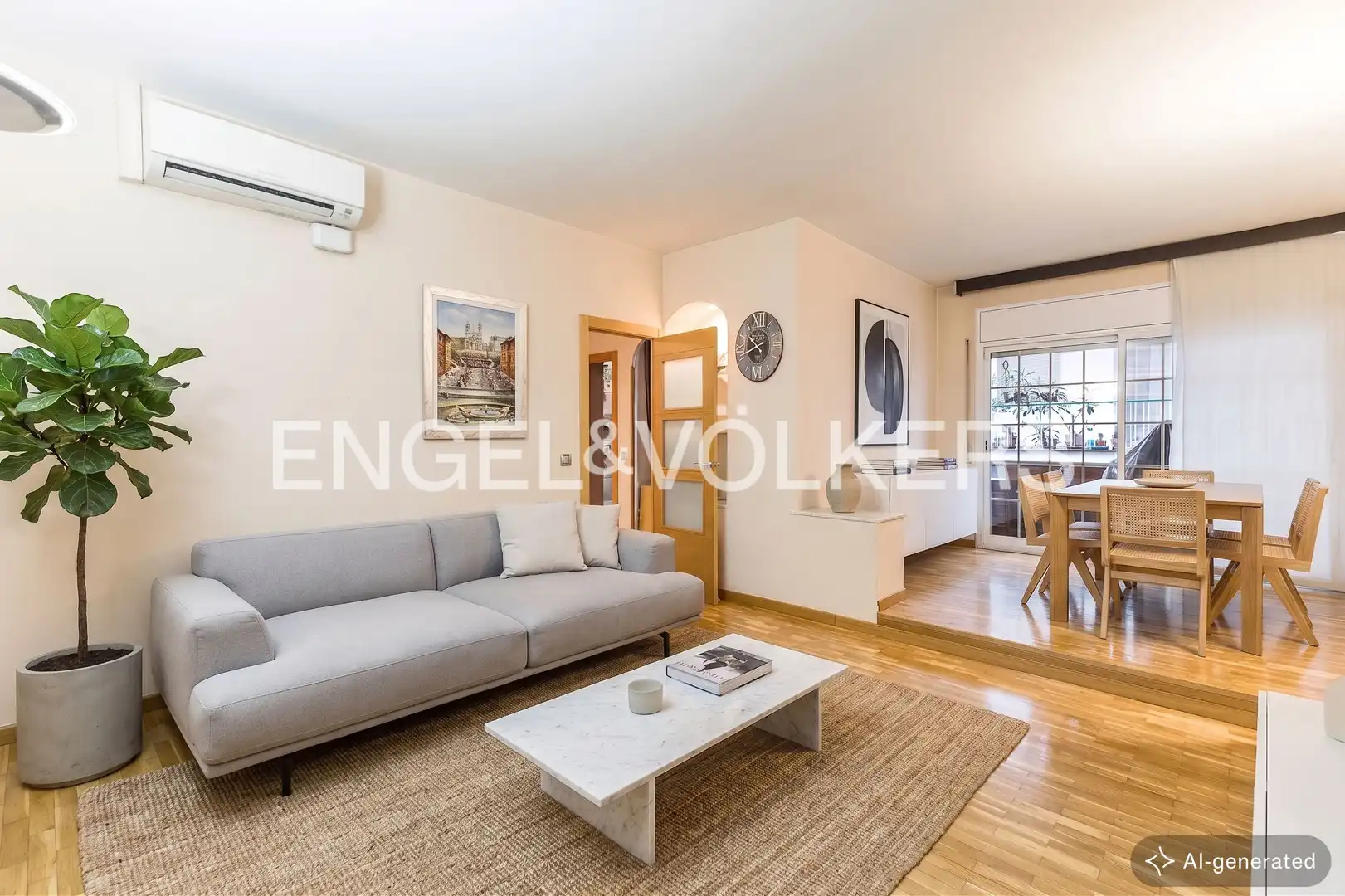 Living room of Flat for sale in  Barcelona Capital  with Air Conditioner, Heating and Parquet flooring