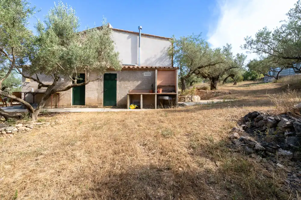 Vista exterior de Finca rústica en venta en Aldover con Jardín privado, Terraza y Amueblado