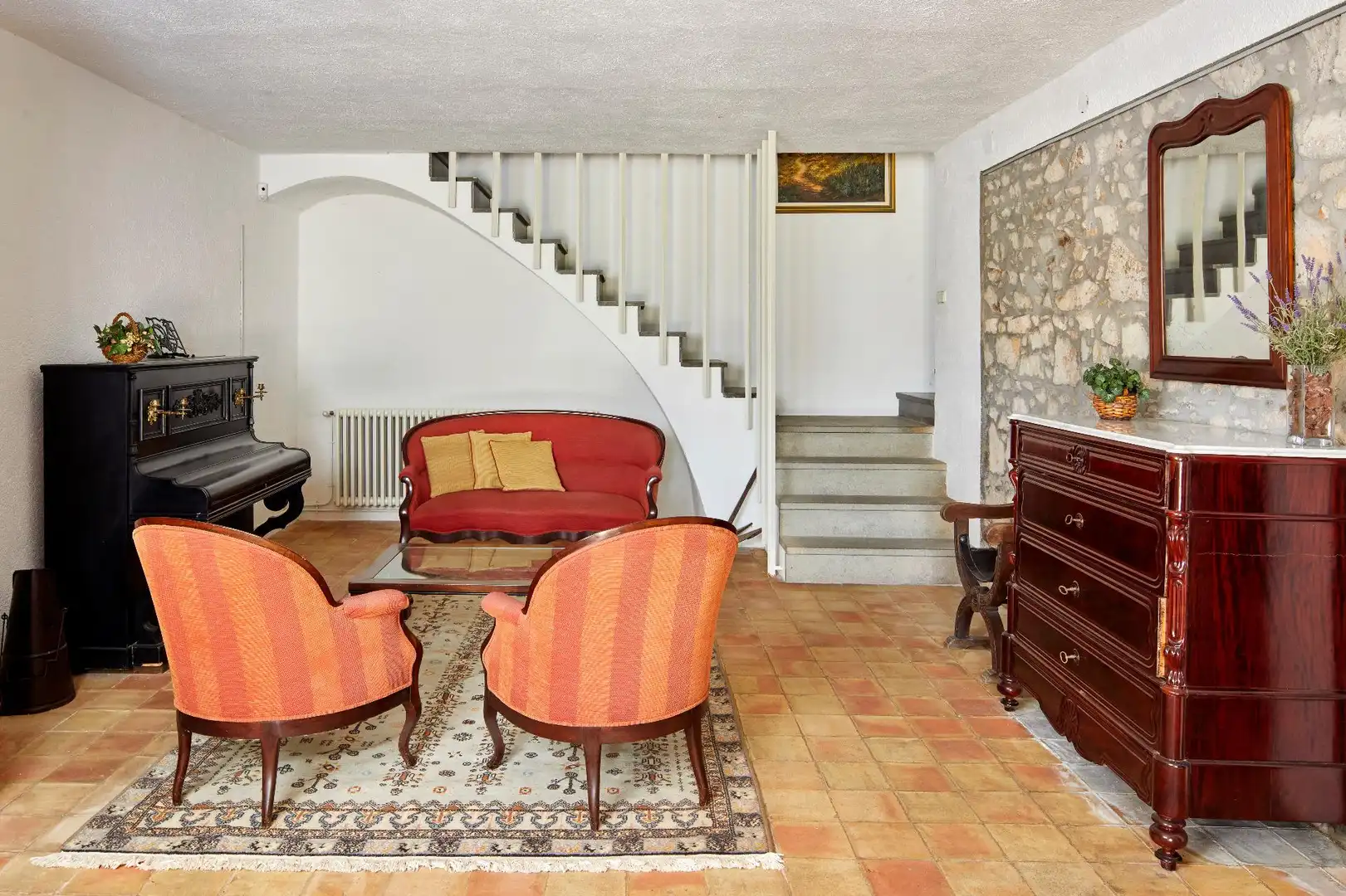 Sala de estar de Finca rústica en venta en Cassà de la Selva con Jardín privado, Terraza y Trastero