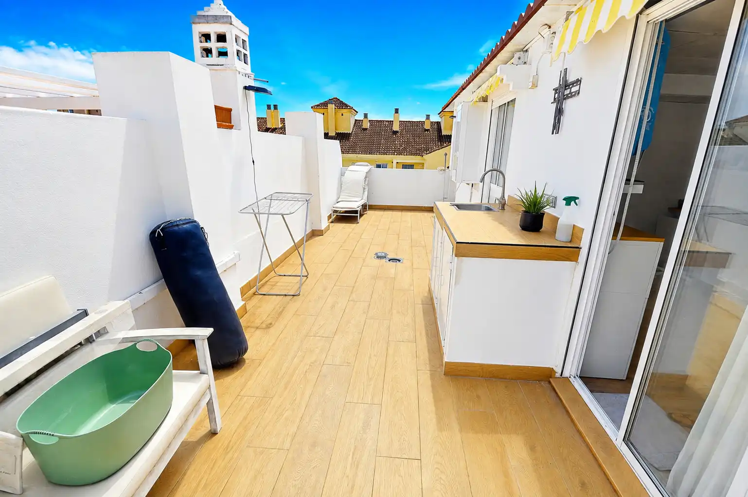 Terrassa de Casa adosada en venda en Benalmádena amb Aire condicionat, Calefacció i Parquet