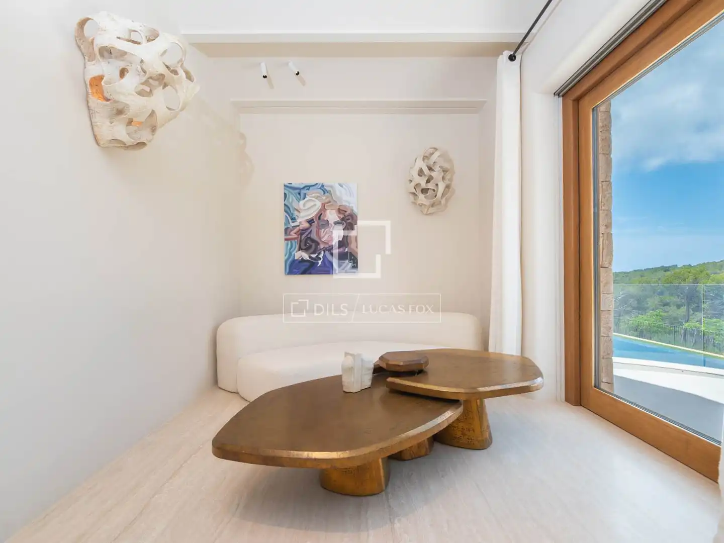 Sala de estar de Casa o chalet en venta en Santa Eulària des Riu con Aire acondicionado, Calefacción y Jardín privado