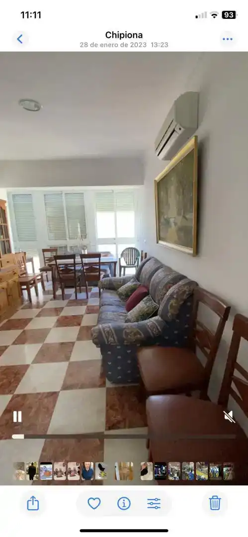 Sala d'estar de Pis de lloguer en Chipiona amb Aire condicionat