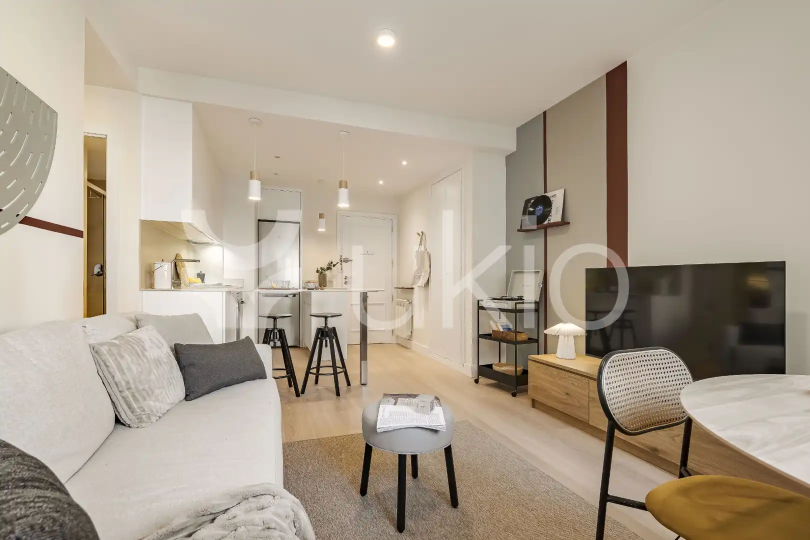 Wohnzimmer von Wohnungen zur Miete in Madrid mit Klimaanlage, Heizung und Möbliert
