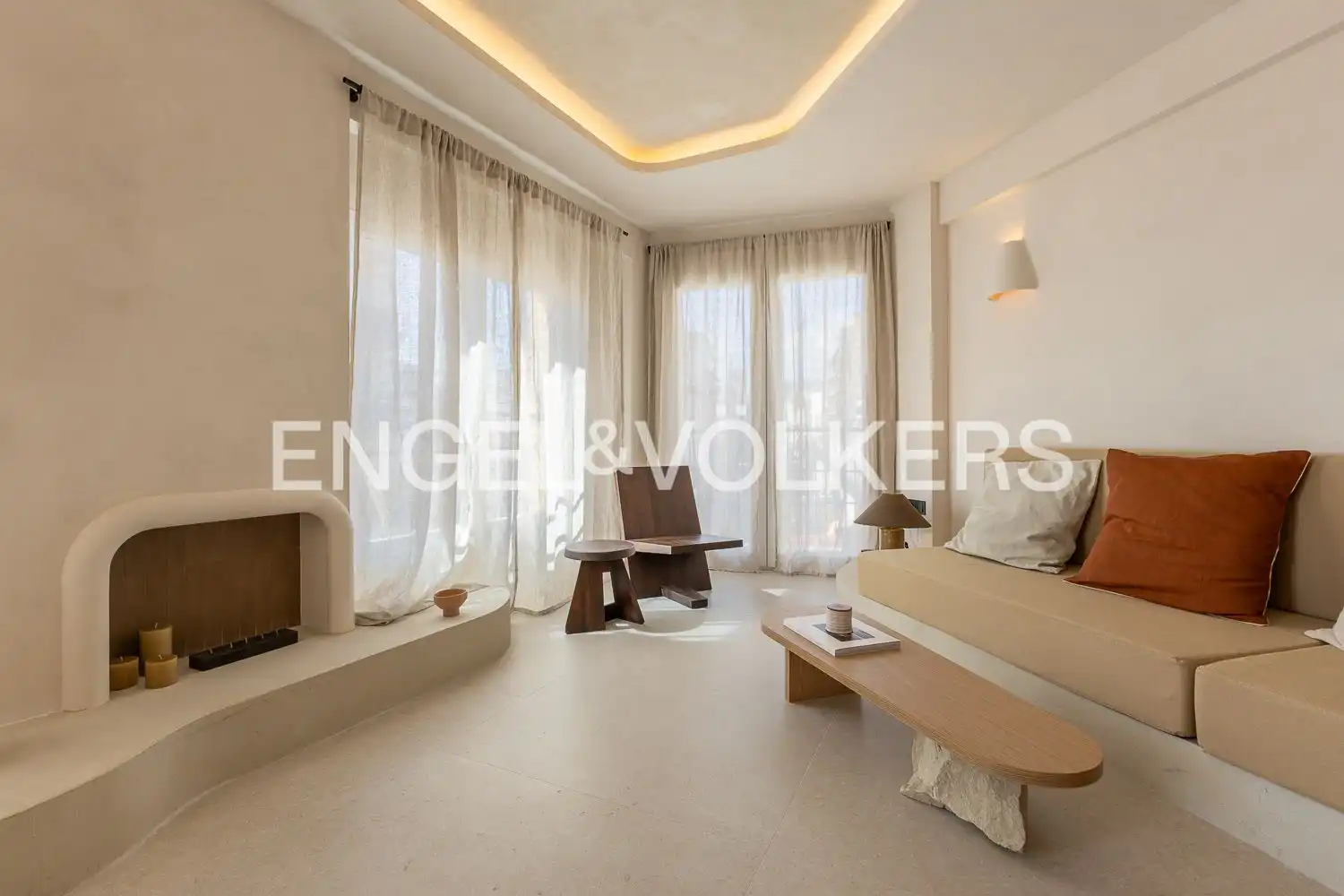 Sala de estar de Piso de alquiler en Jávea / Xàbia con Aire acondicionado, Calefacción y Amueblado