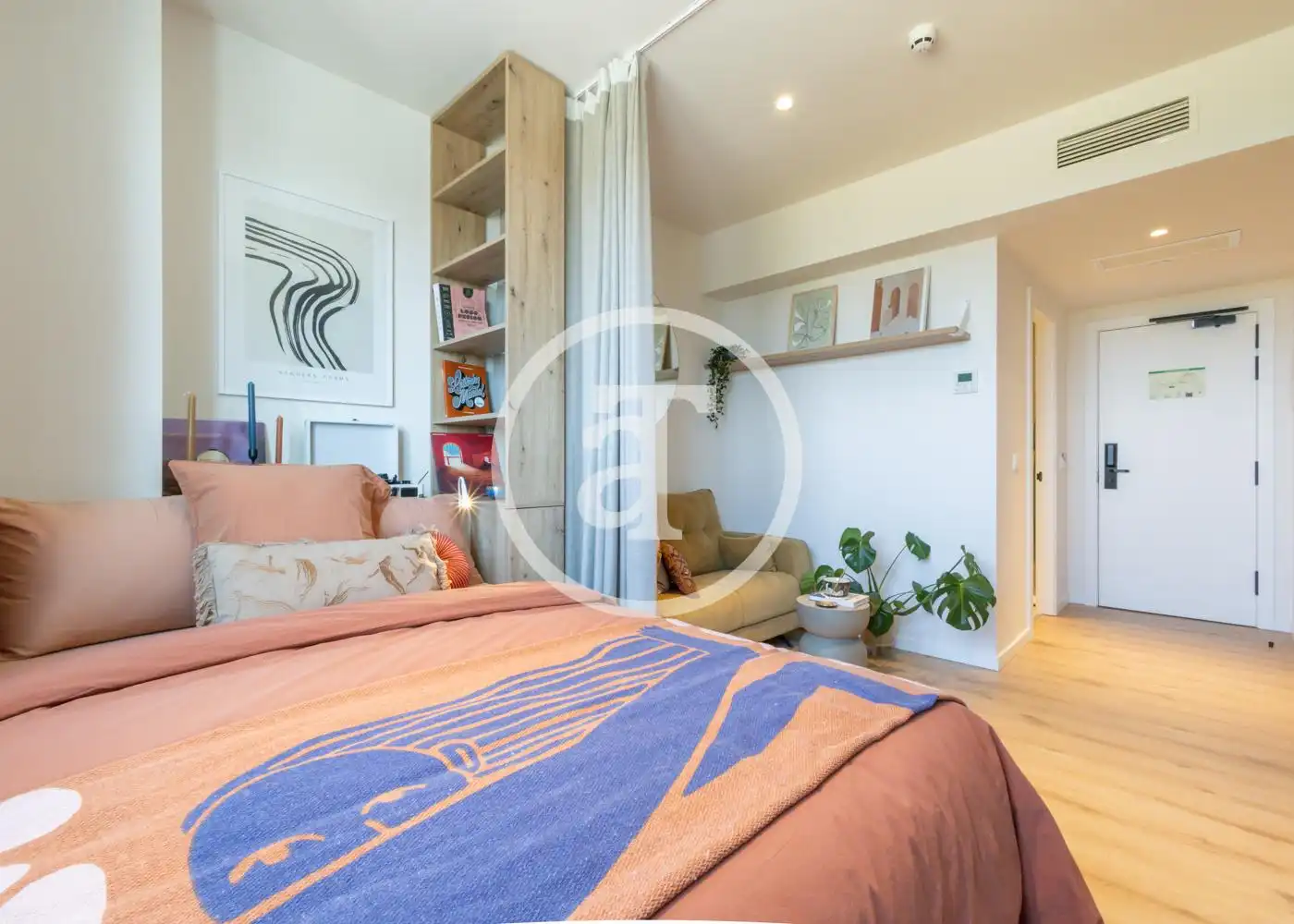 Schlafzimmer von Wohnung zur Miete in Alcobendas mit Klimaanlage, Heizung und Möbliert