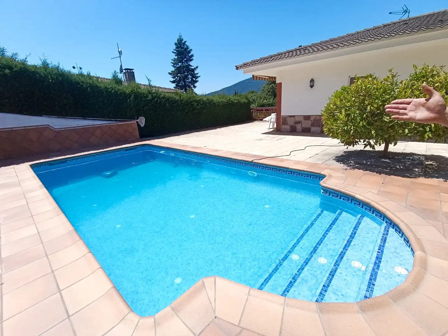 Piscina de Casa o xalet en venda en Caldes de Montbui amb Aire condicionat, Calefacció i Jardí privat