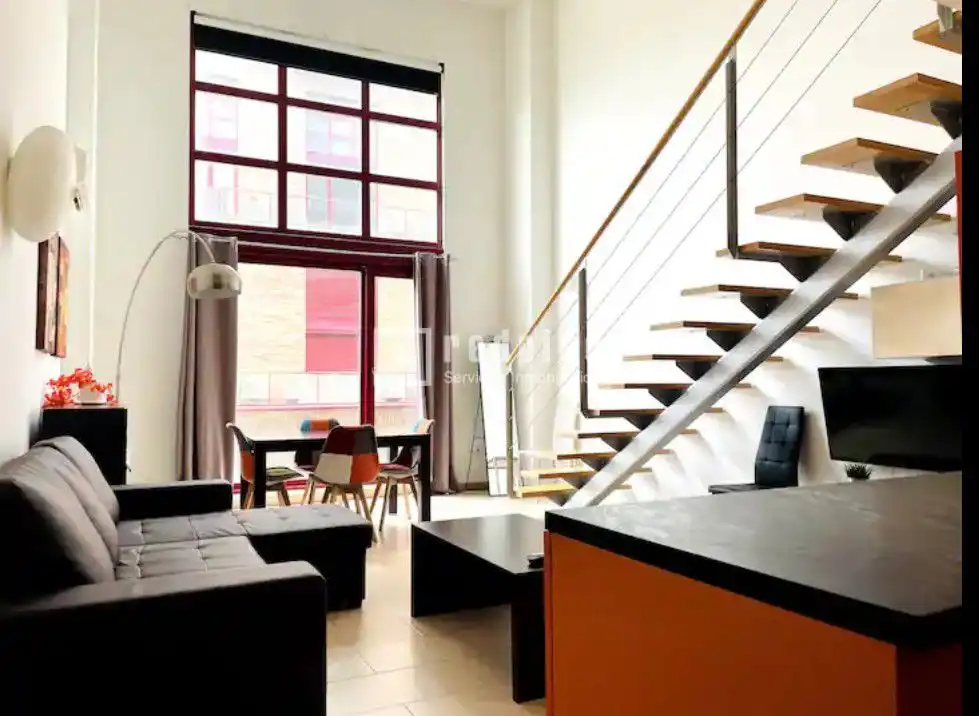 Sala d'estar de Loft en venda en Madrid amb Aire condicionat, Calefacció i Jardí privat