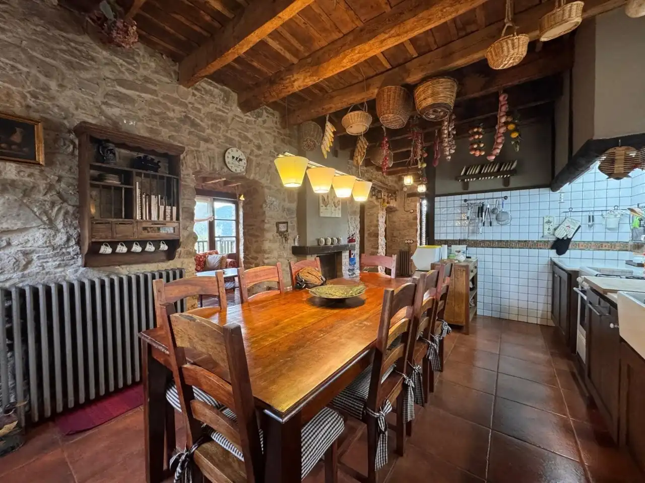 Dining room of Country homes for sale in Ripoll  with Private garden, Parquet flooring and Terrace