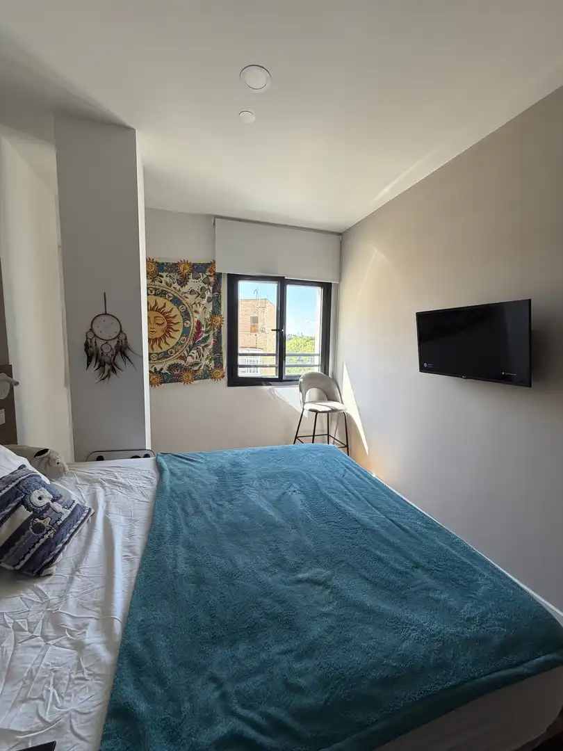 Schlafzimmer von Wohnung zur Miete in Madrid mit Klimaanlage, Parkett und Terrasse