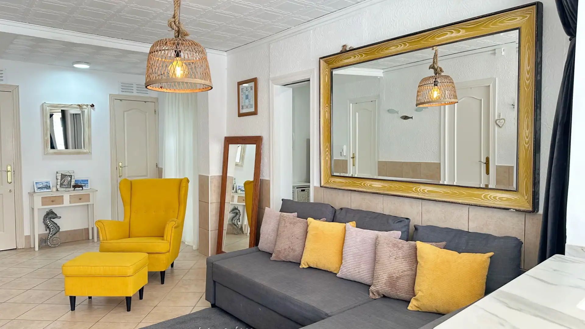 Sala de estar de Casa o chalet de alquiler en Gandia con Aire acondicionado, Calefacción y Terraza