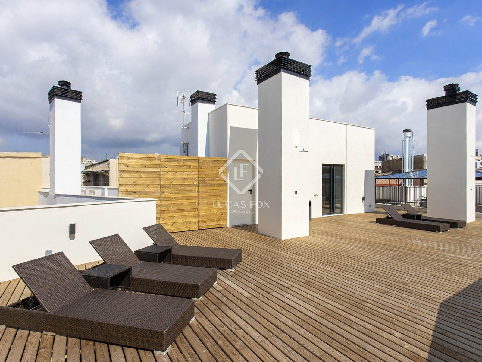 Terrassa de Àtic de lloguer en  Barcelona Capital amb Aire condicionat, Calefacció i Parquet