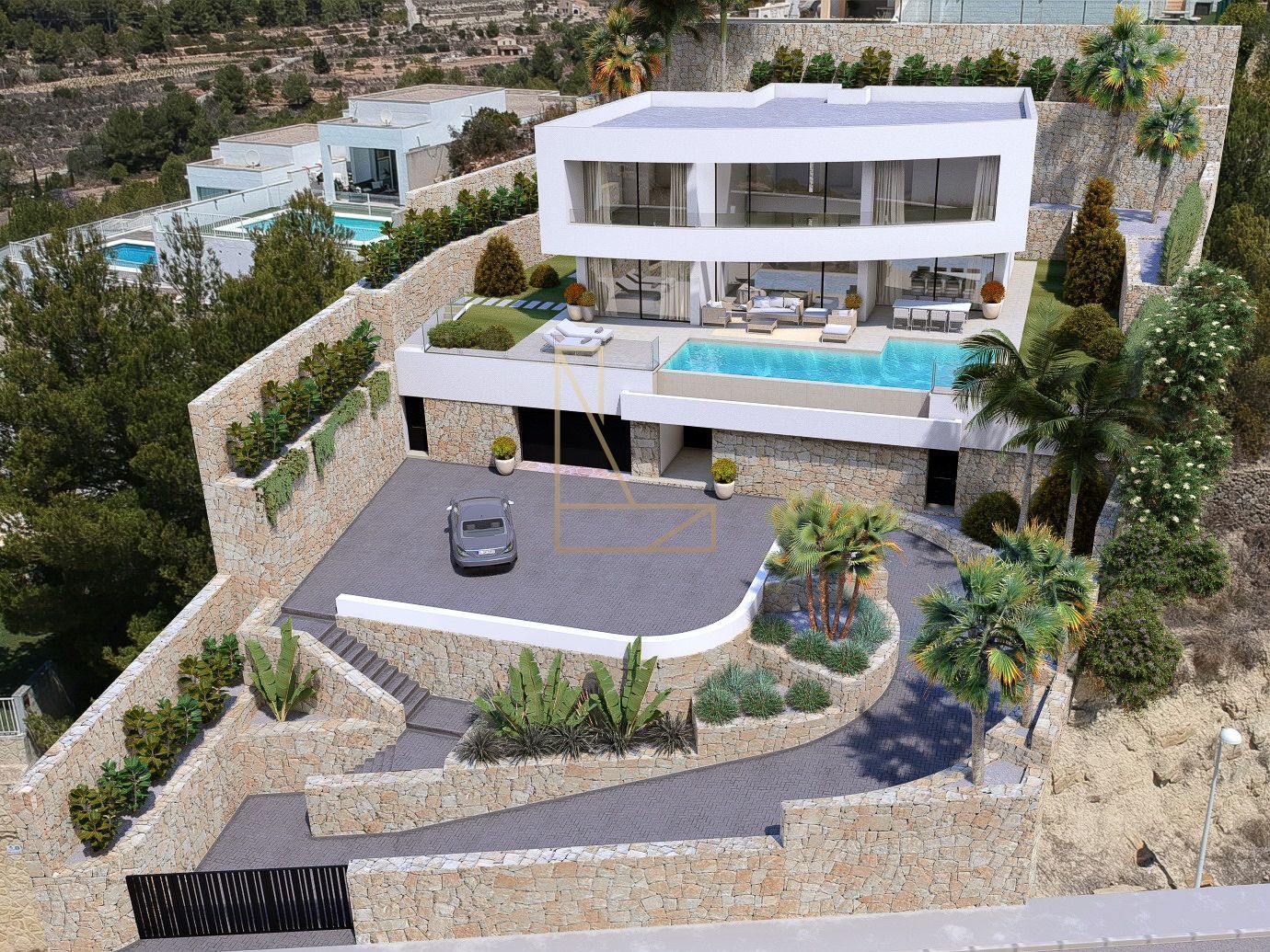 Vista exterior de Casa o xalet en venda en Calpe / Calp amb Aire condicionat, Calefacció i Jardí privat