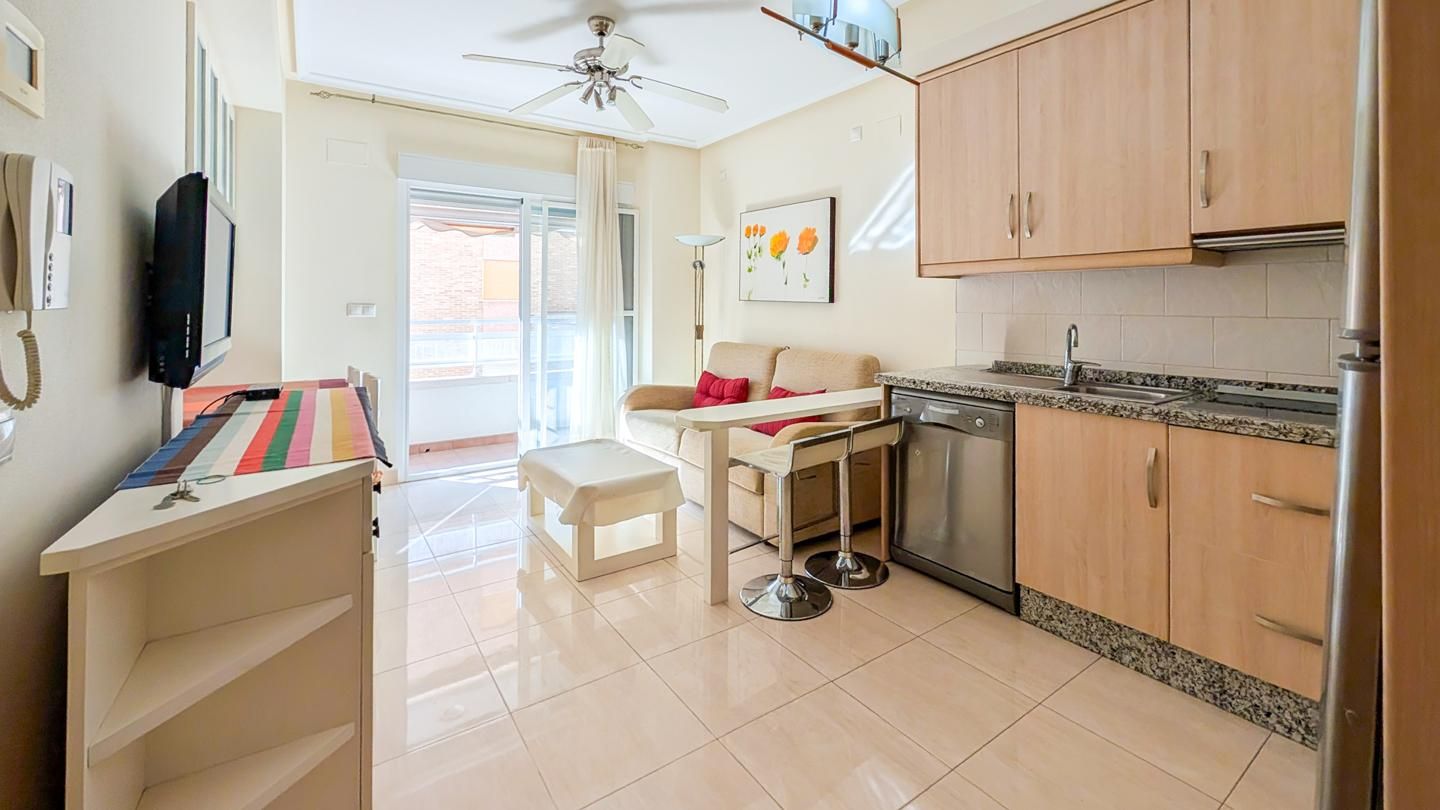 Kitchen of Flat for sale in Santa Pola  with Air Conditioner, Terrace and Storage room