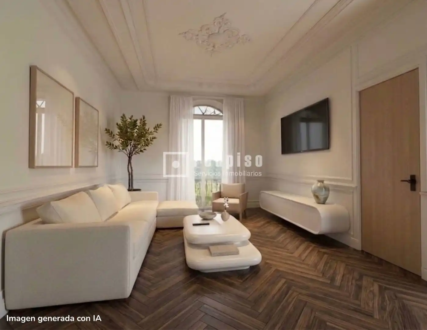 Sala de estar de Ático en venta en Madrid con Aire acondicionado, Calefacción y Parquet