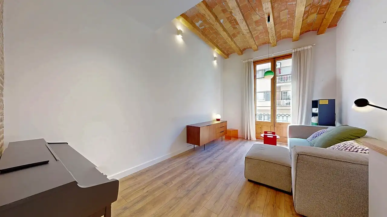 Sala de estar de Piso en venta en Barcelona con Aire acondicionado, Calefacción y Balcón