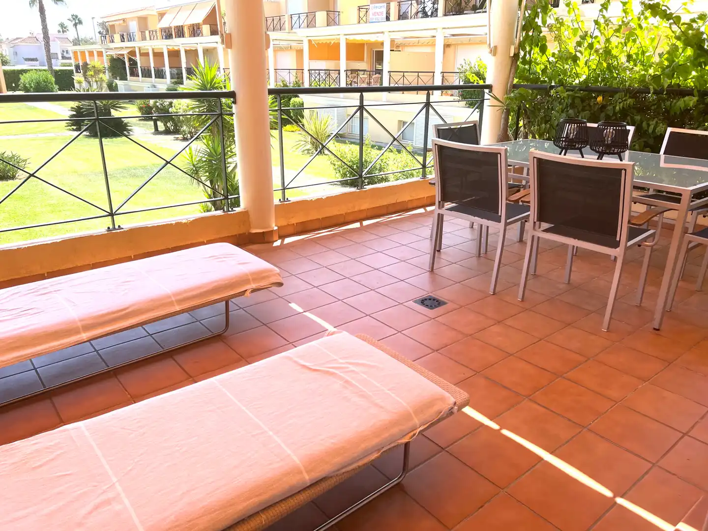 Terraza de Apartamento de alquiler en Oliva con Aire acondicionado, Terraza y Amueblado