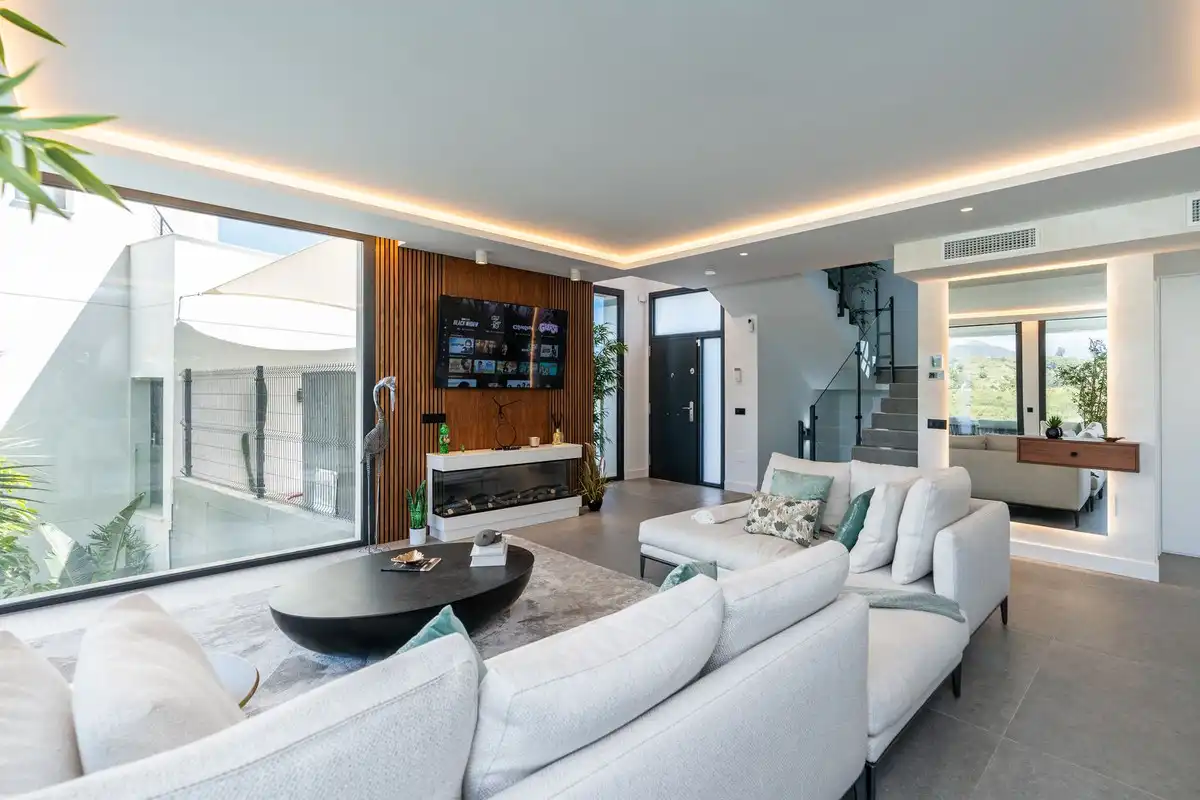 Living room of Houses for sale in Mijas  with Air Conditioner, Heating and Private garden