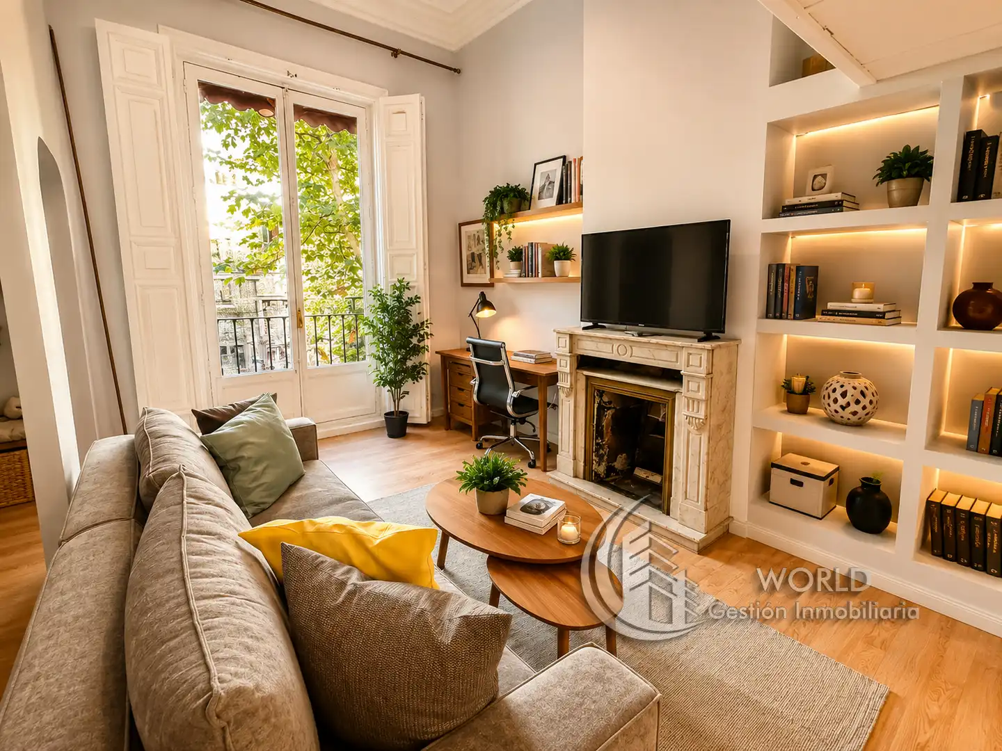Living room of Flat for rent in Madrid  with Heating, Furnished and Washing machine