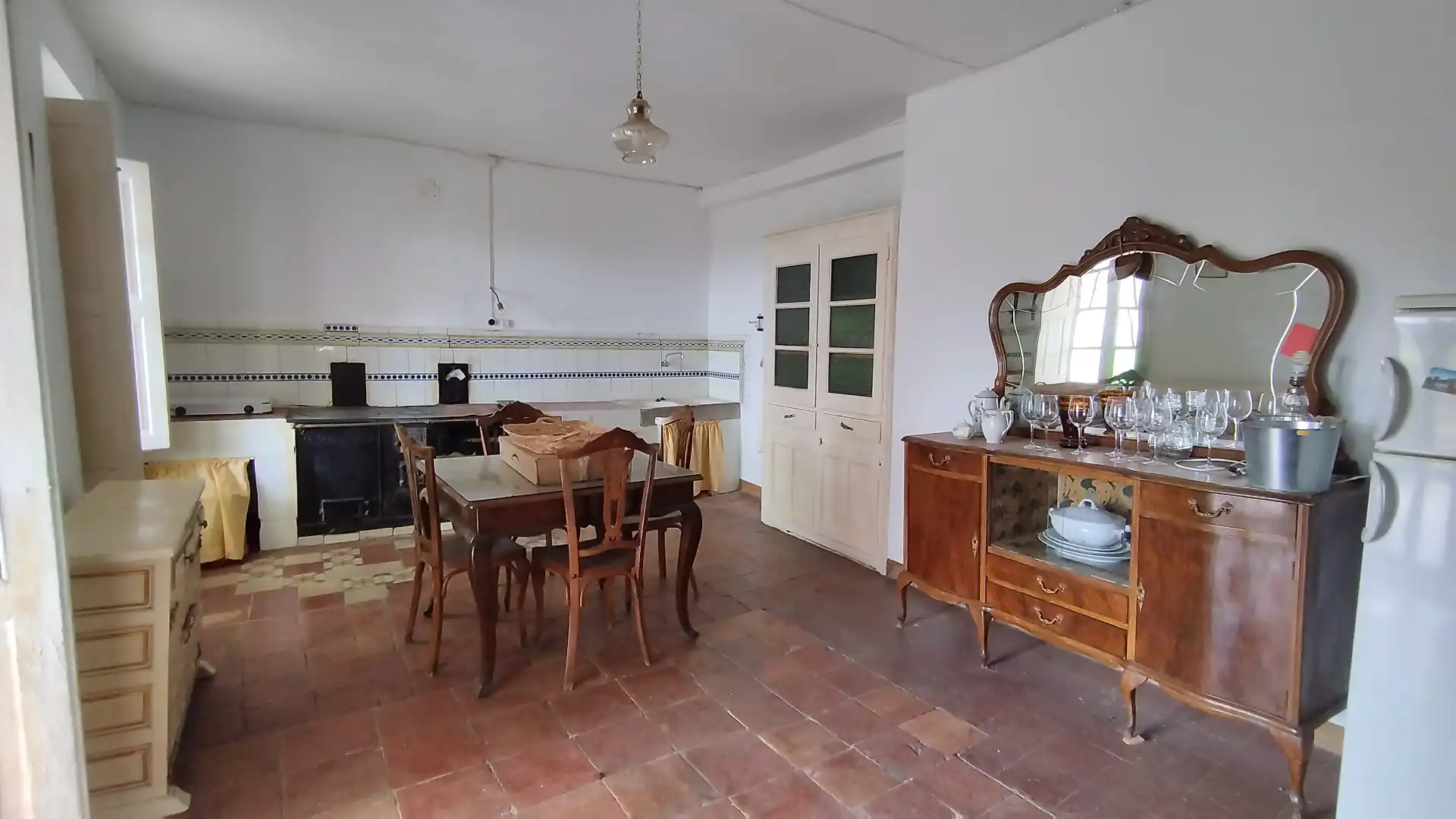 Cocina de Finca rústica en venta en Colungo con Jardín privado, Terraza y Trastero