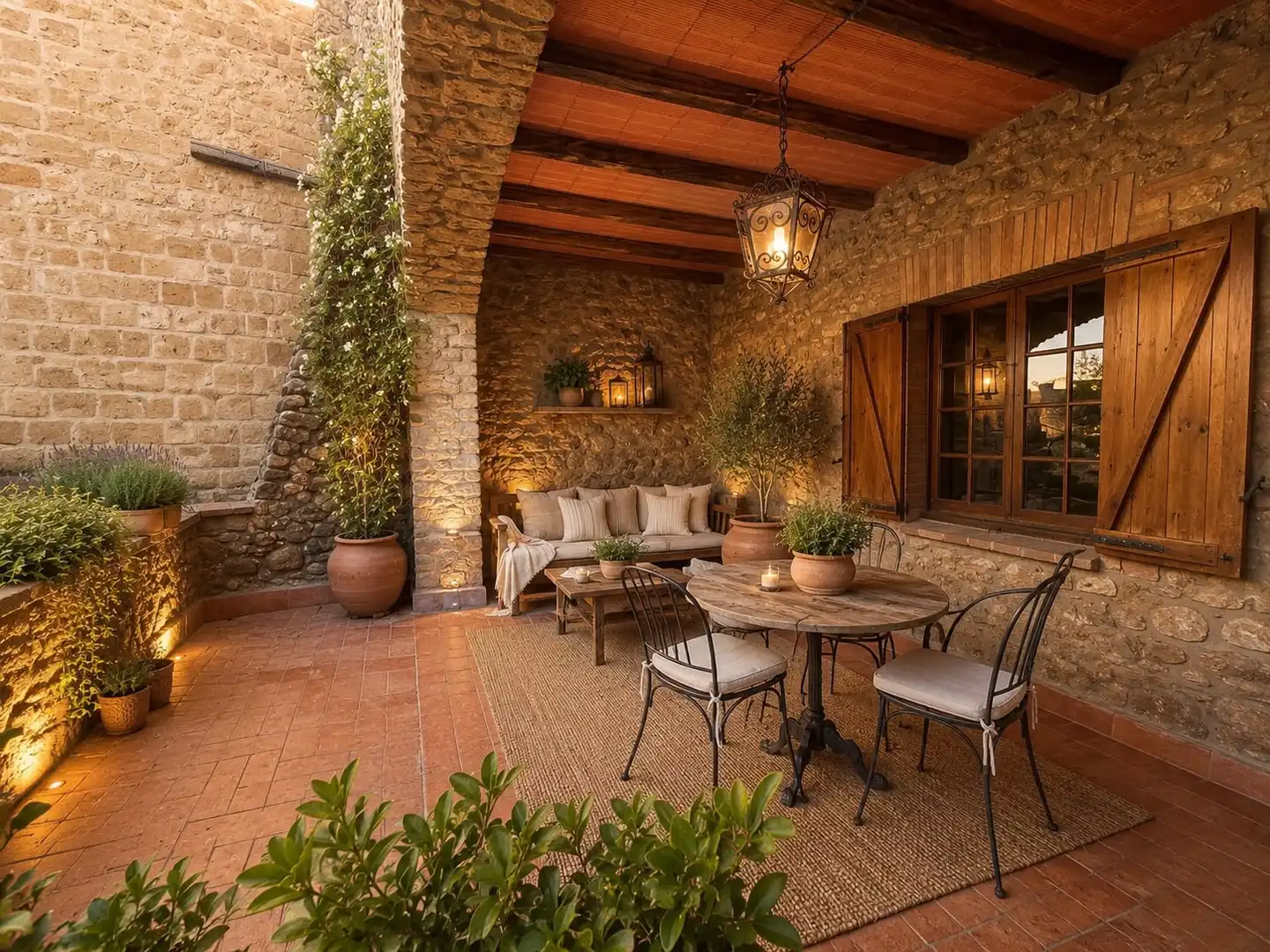Terrasse von Country house zum Verkauf in Corçà mit Heizung, Terrasse und Ofen