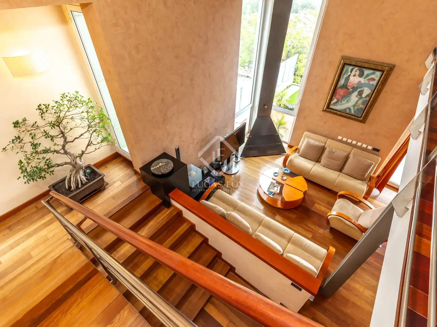 Wohnzimmer von Haus oder Chalet zum Verkauf in Esplugues de Llobregat mit Klimaanlage, Heizung und Privatgarten