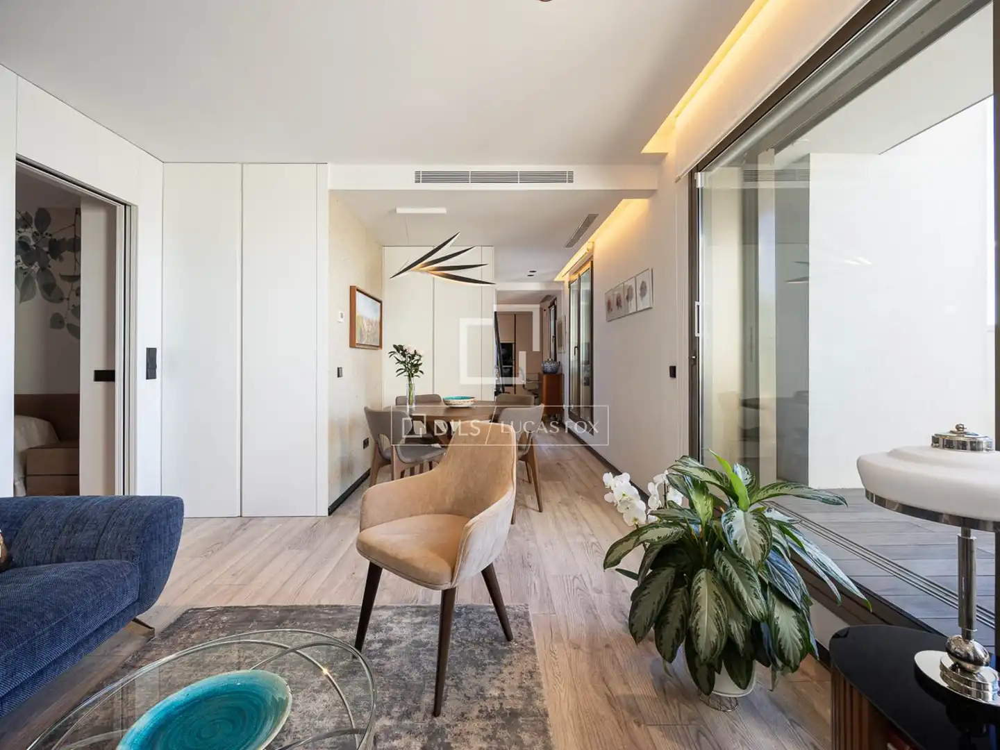 Wohnzimmer von Dachboden zum Verkauf in Barcelona mit Klimaanlage, Heizung und Terrasse