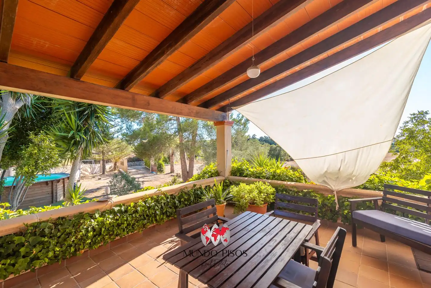 Terraza de Finca rústica en venta en Montuïri con Jardín privado, Terraza y Piscina