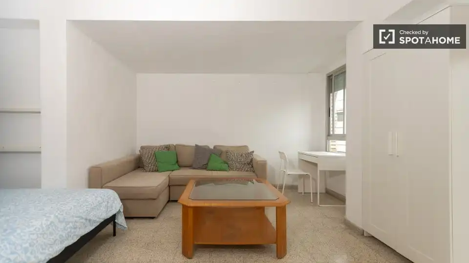 Sala de estar de Piso de alquiler en Valencia con Aire acondicionado, Calefacción y Amueblado