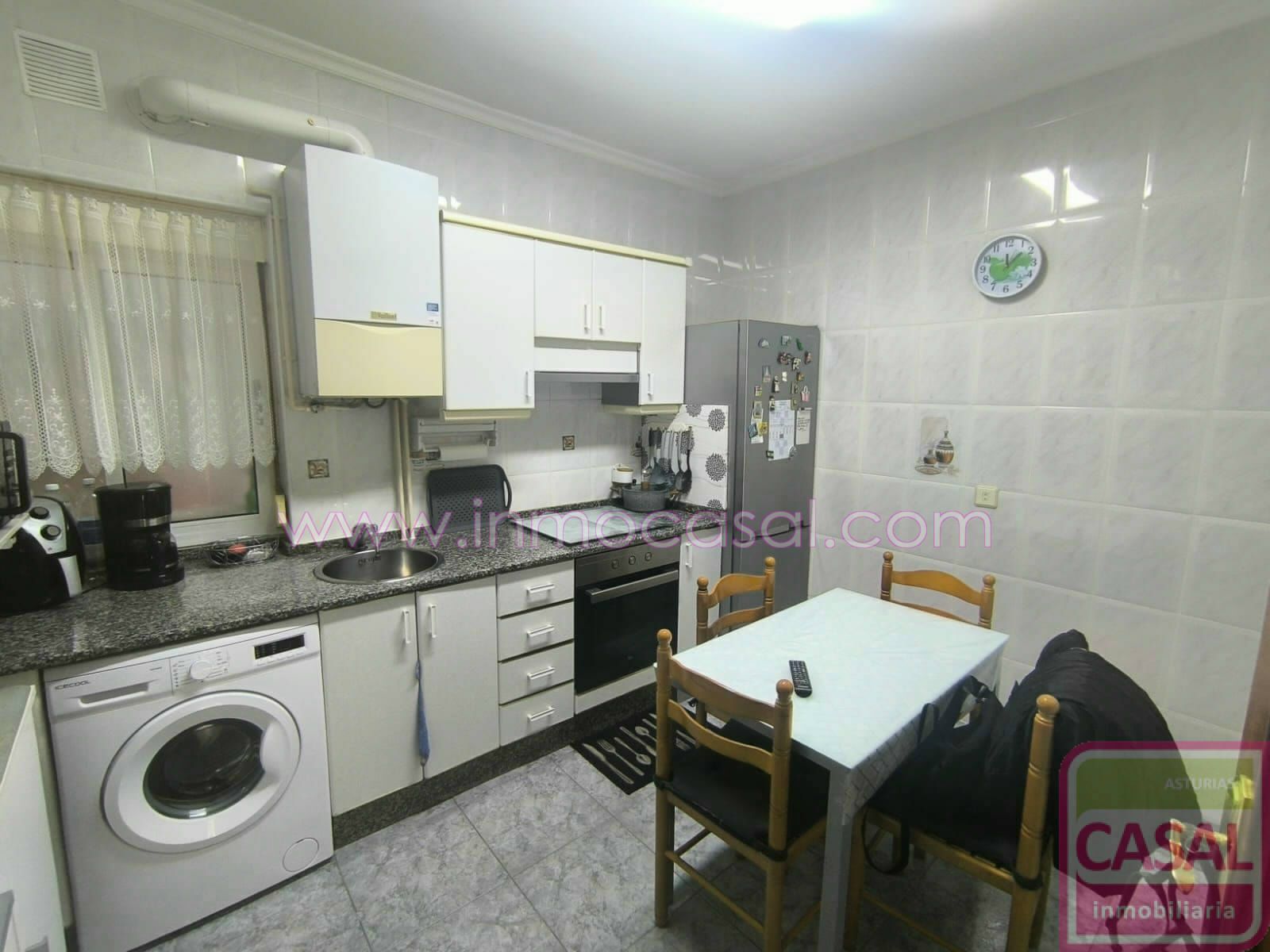 Kitchen of Flat for sale in Langreo  with Heating, Storage room and Furnished