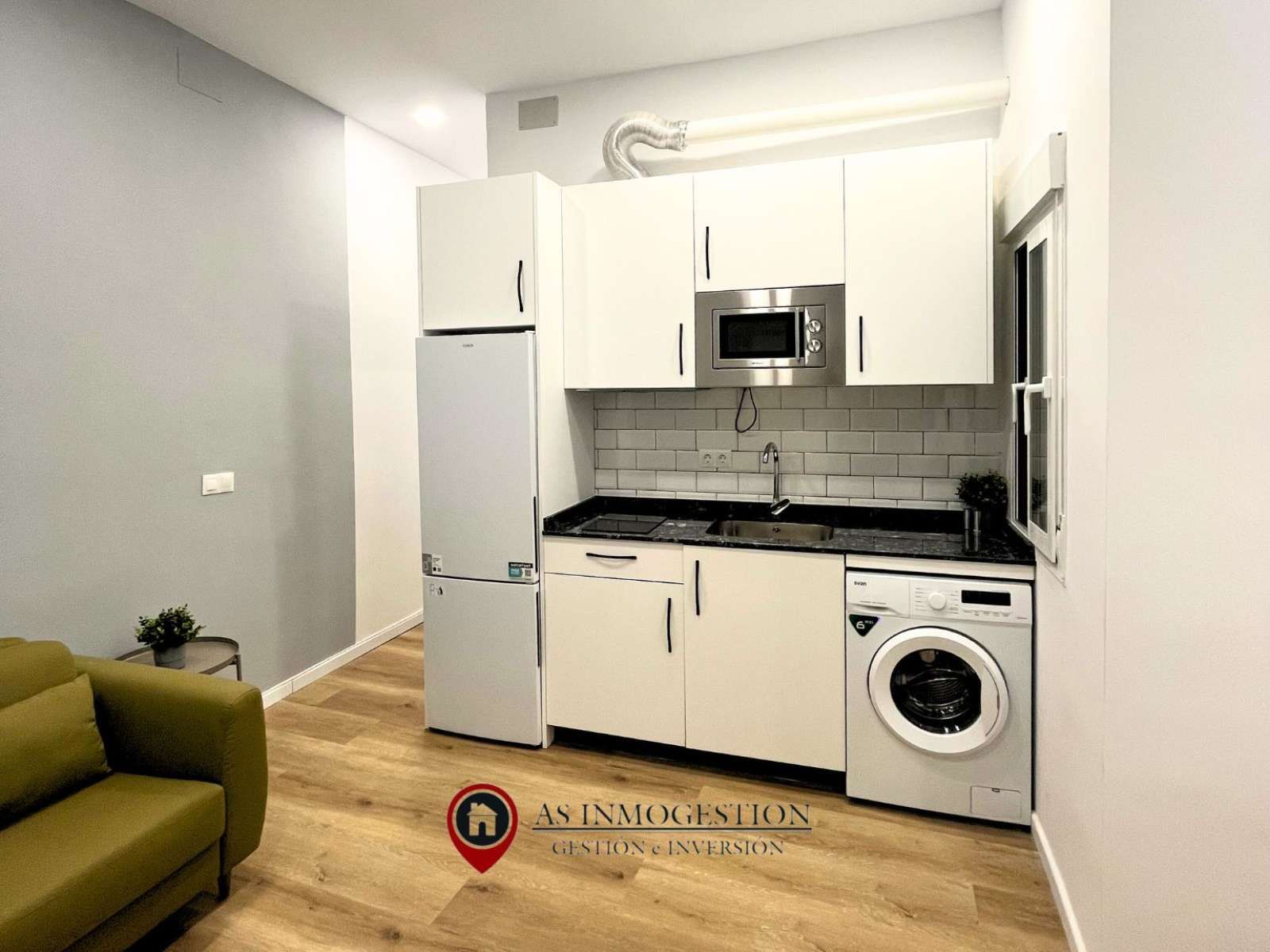 Cocina de Apartamento para compartir en  Madrid Capital con Aire acondicionado, Calefacción y Terraza
