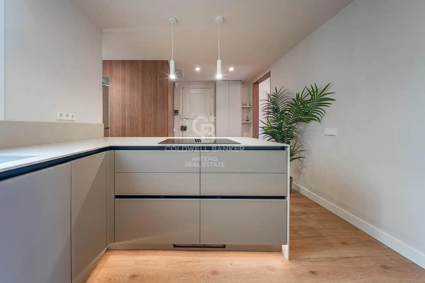 Küche von Wohnung zum Verkauf in Barcelona mit Klimaanlage, Parkett und Terrasse