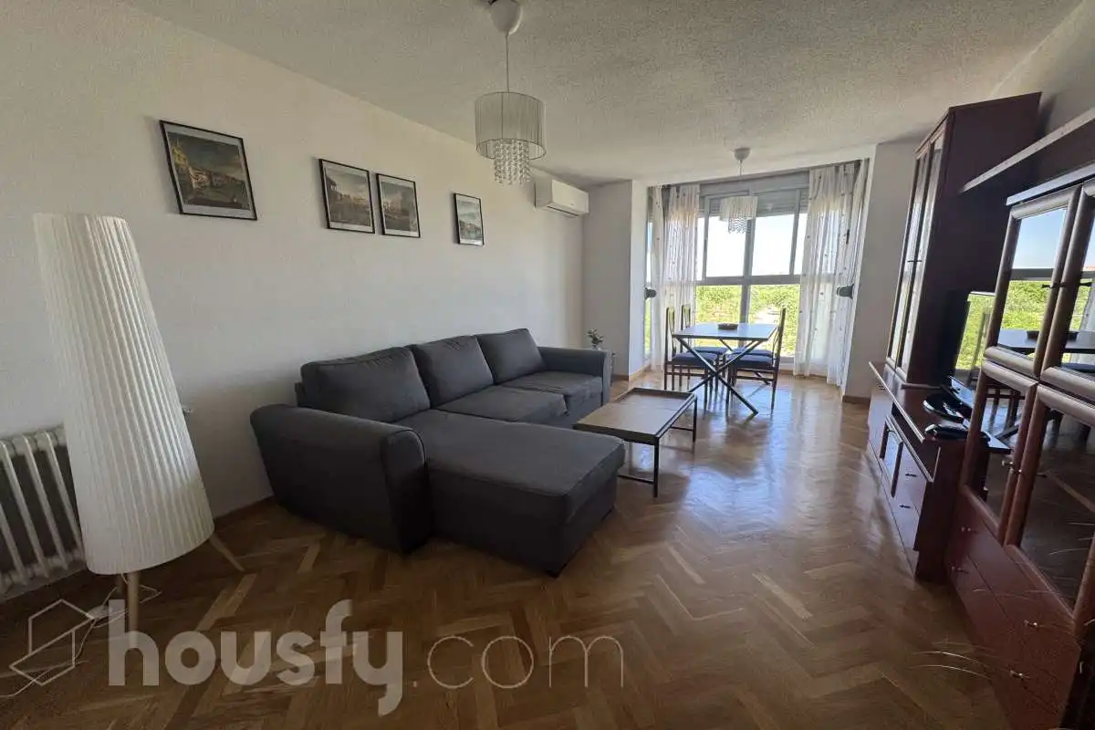 Sala de estar de Piso de alquiler en Madrid con Trastero y Amueblado