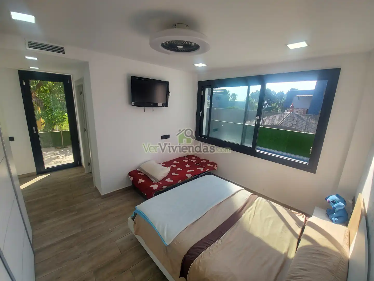 Schlafzimmer von Haus oder Chalet zum Verkauf in Pallejà mit Klimaanlage, Heizung und Privatgarten