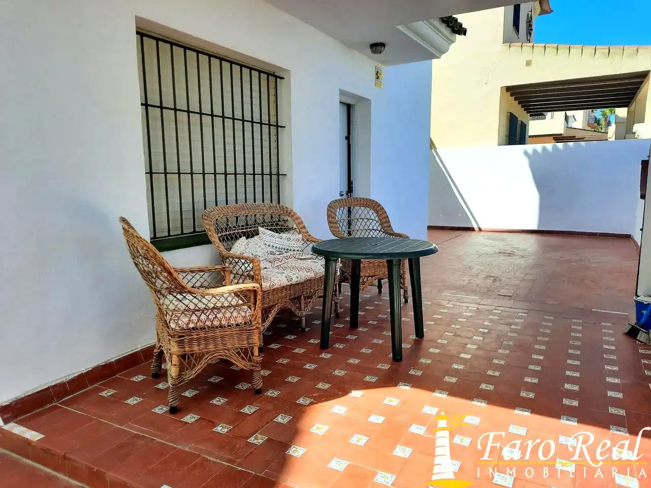 Terrassa de Casa adosada de lloguer en Sanlúcar de Barrameda amb Jardí privat i Moblat