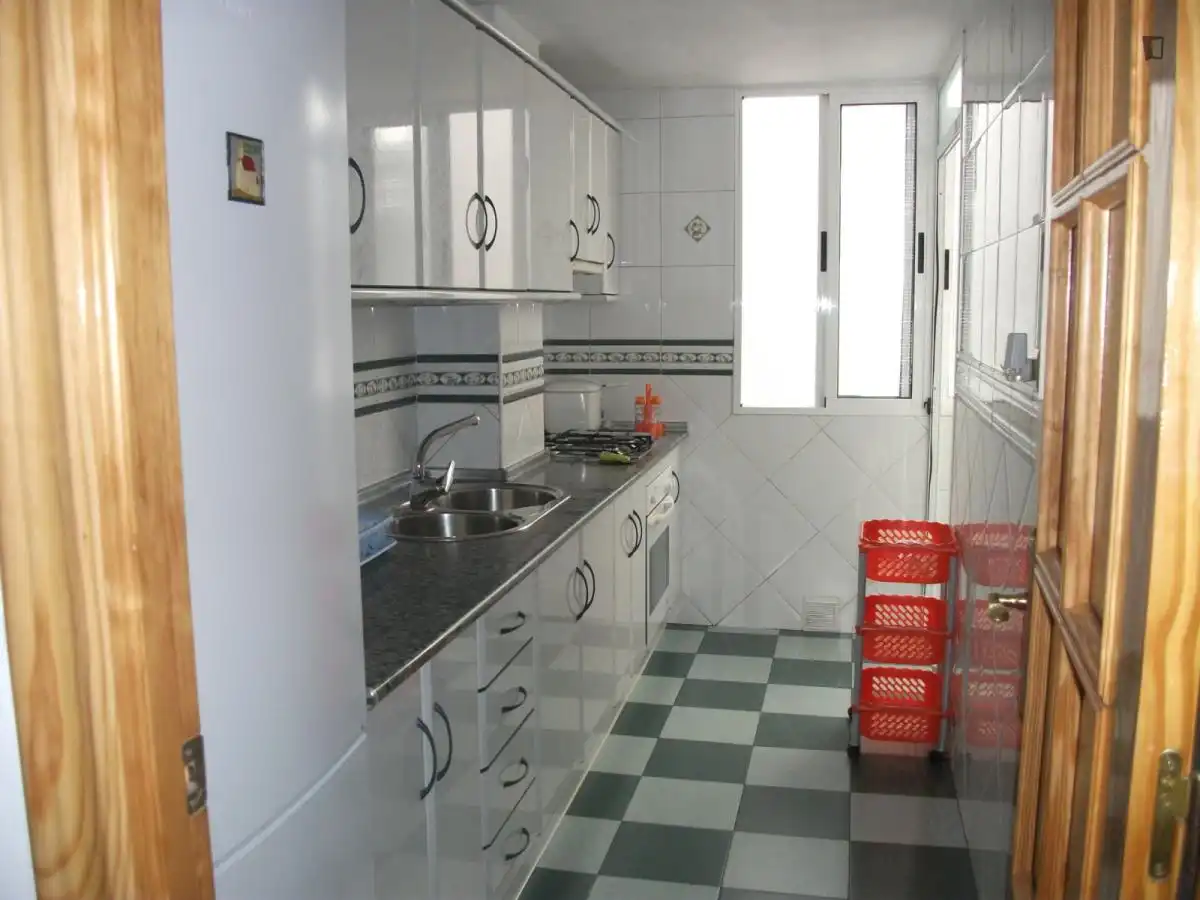 Cuina de Apartament per a compartir en Granada amb Moblat, Forn i Rentadora