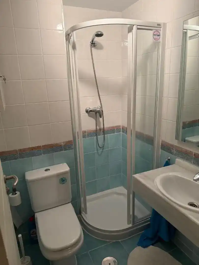 Badezimmer von Wohnung zur Miete in Sabiñánigo mit Privatgarten, Parkett und Abstellraum