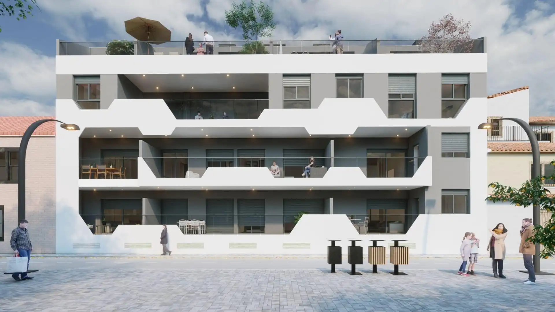 Außenansicht von Wohnung zum Verkauf in Murcia mit Klimaanlage, Heizung und Privatgarten