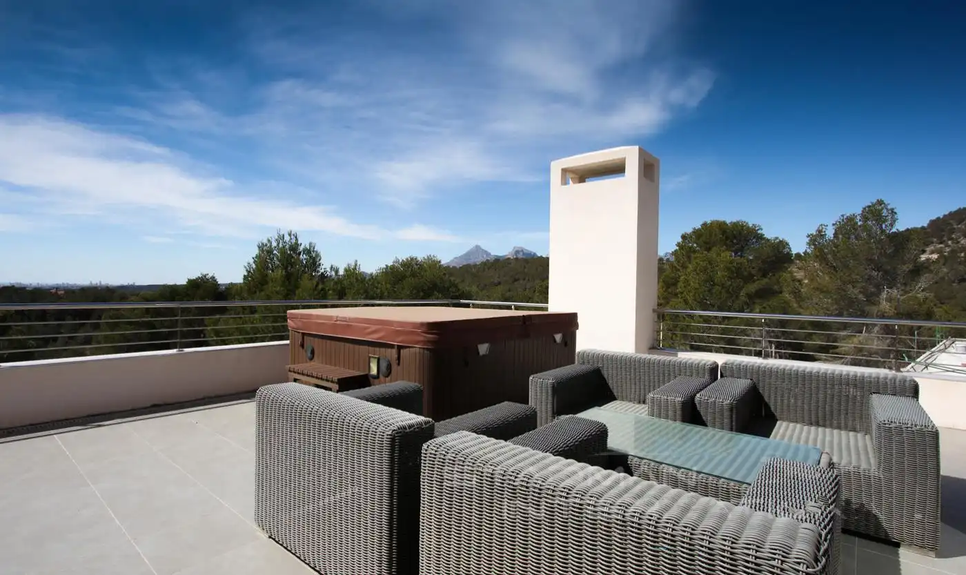 Terraza de Casa adosada de alquiler en Altea con Aire acondicionado, Calefacción y Jardín privado